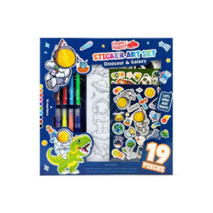 CleverHippo SS02 Art Sticker & Marker Set – Dinosaur & Galaxy