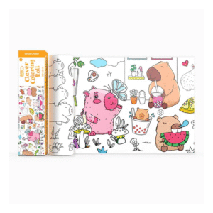 CleverHippo CR05 Roll-Up Coloring Book – Happy Capybara